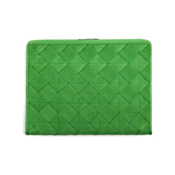 Bottega Veneta Cow Leather With Fabric Travel Bag Men's Green
