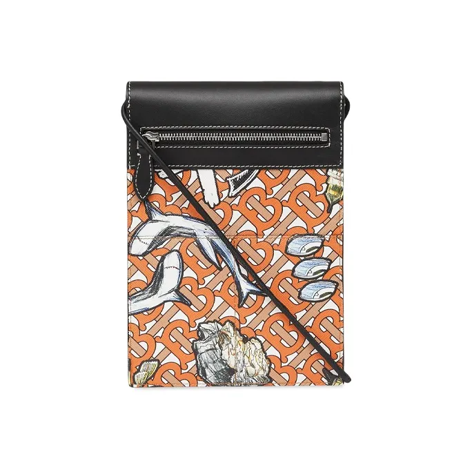 Burberry Marine Print Crossbody Bag 'Orange'-1