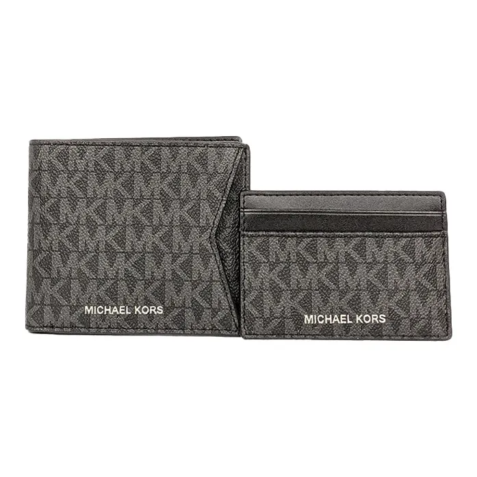 MICHAEL KORS MICHAEL KORS Handbag Collection Billford Canvas Wallet Men's Black-1