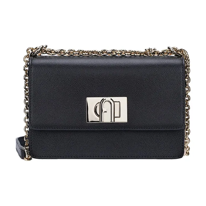 Furla Leather Crossbody Bag, Shoulder Bag Mini Women's Black-0