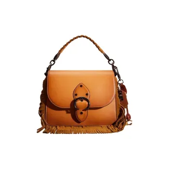 COACH Beat Glove Leather Handbag Shoulder Bag Crossbody Bag Medium Size Women's Brown