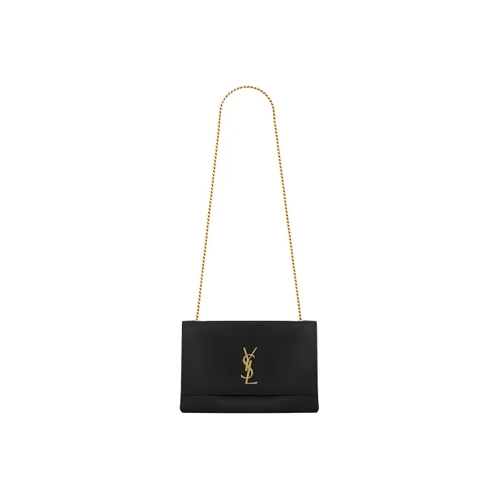 SAINT LAURENT KATE Calfskin Lambskin With Suede Leather Crossbody Bag, Shoulder Bag Women's Black-6