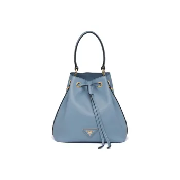 PRADA Saffiano Leather Bucket Bags Shoulder Bag Crossbody Bag Handbag Women's Xingji Blue