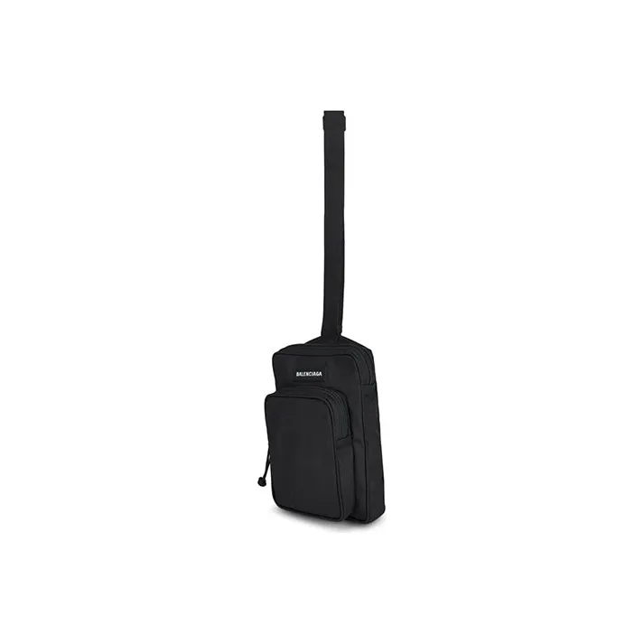 Balenciaga Nylon Sling Bag, Crossbody Bag Men's Black-3