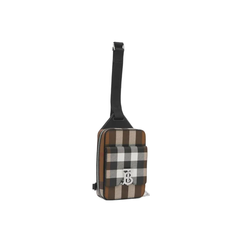 Burberry Leather Crossbody Bag Shoulder Bag Sling Bag Fanny Pack Backpack Men's Dark Birch Brown-1
