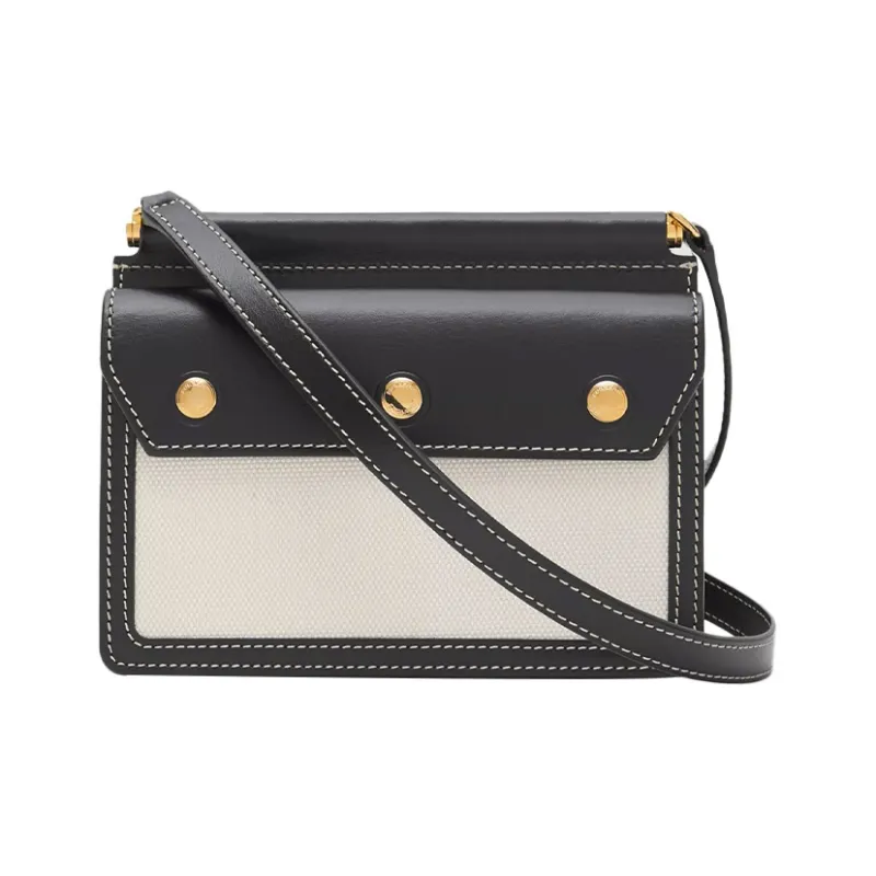Burberry Horseferry Cow Leather Crossbody Bags Shoulder Bags Women's Black-3