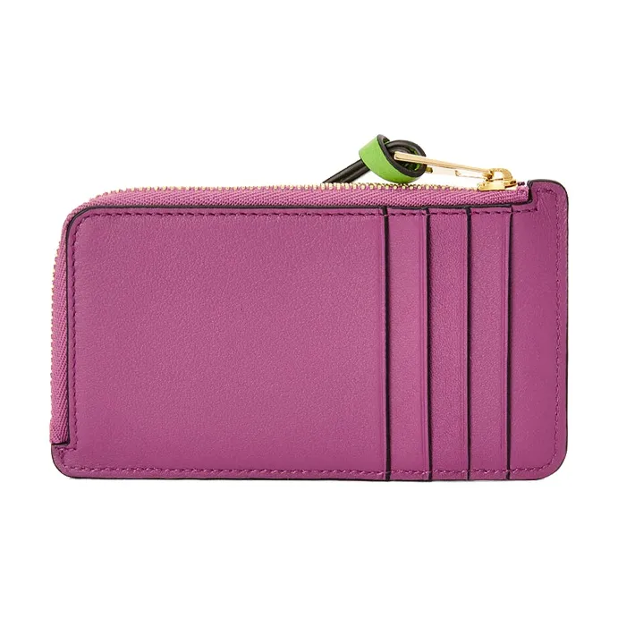LOEWE Thousand And Thousand Collaboration Calfskin Coin Purses Card Holders Unisex Purple-1