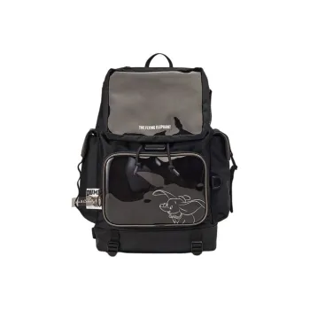 LiNing Disney Co branded Sports Life Collection Polyurethane Backpack Unisex Black