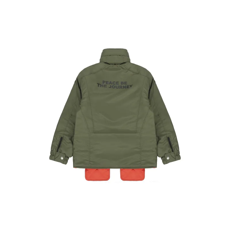 New Balance x Salehe Bembury Solid Color Stand Collar Puffer Jacket Unisex Olive Green-1