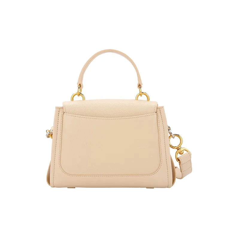 Chloe Tess Cow Leather Shopping Bag Shoulder Bag Regular Women's Light Beige-2