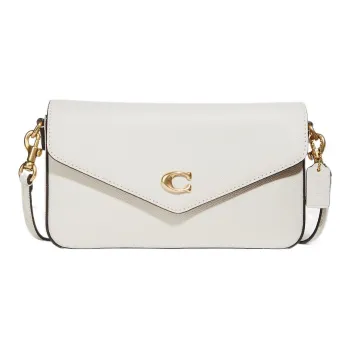 COACH Leather Handheld Shoulder Bag Crossbody Bag Mini Women's White