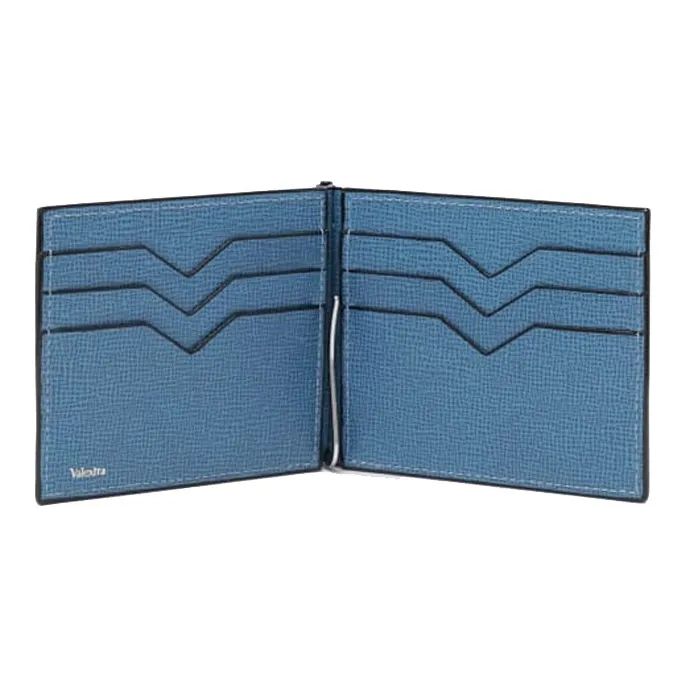 Valextra Cow Leather Wallet Men's Cobalt Blue-2
