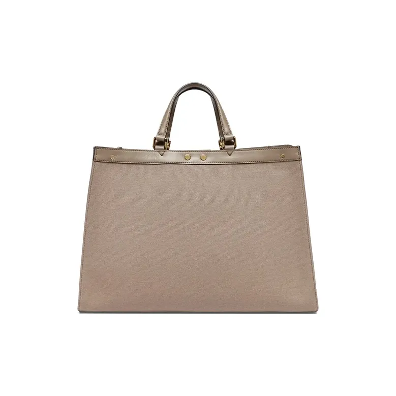 FENDI PeekabooX-Tote Collection Canvas Canvas Bag Tote Bag Shopping Bag Handbag Medium Size Women's Gray-1