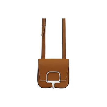HERMES Della Cavalleria Epsom Calfskin Shoulder Bag Crossbody Bag Mini Women's Gold