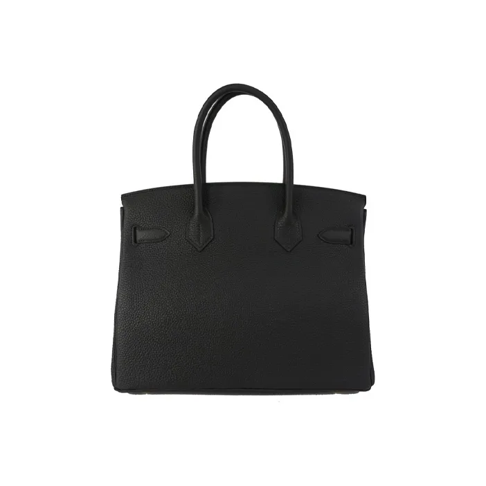 HERMES Birkin Togo Calfskin Birkin Bag Handbag Women's Noir Black-2