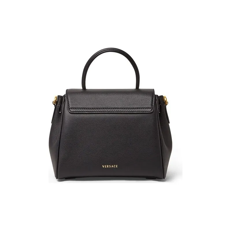 VERSACE Cow Leather Handbag Shoulder Bag Crossbody Bag Small Size Women's Black-2