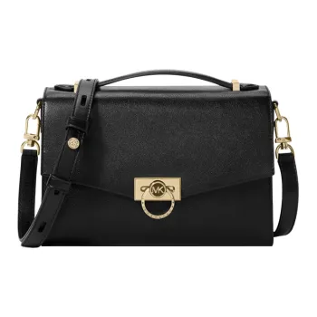 MICHAEL KORS Hendri Cow Leather Portable Crossbody Bag Shoulder Bag Medium Size Women's Black