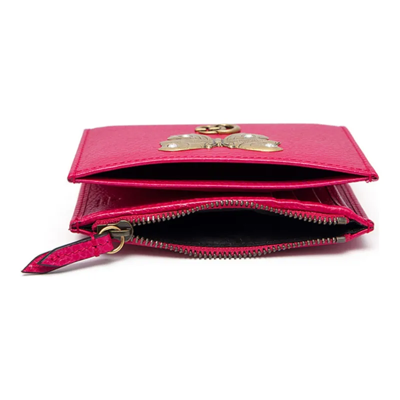 GUCCI Leather Wallet Regular Women's Rose Red-4