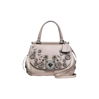 COACH Drifter Glove Tanning Handbag Shoulder Bag Crossbody Bag Medium Size Women's Ash Gray Birch Wood