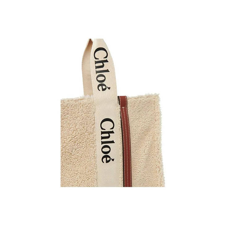 Chloe Woody Cow Leather One Shoulder Handbags Women's Beige/Brown-2