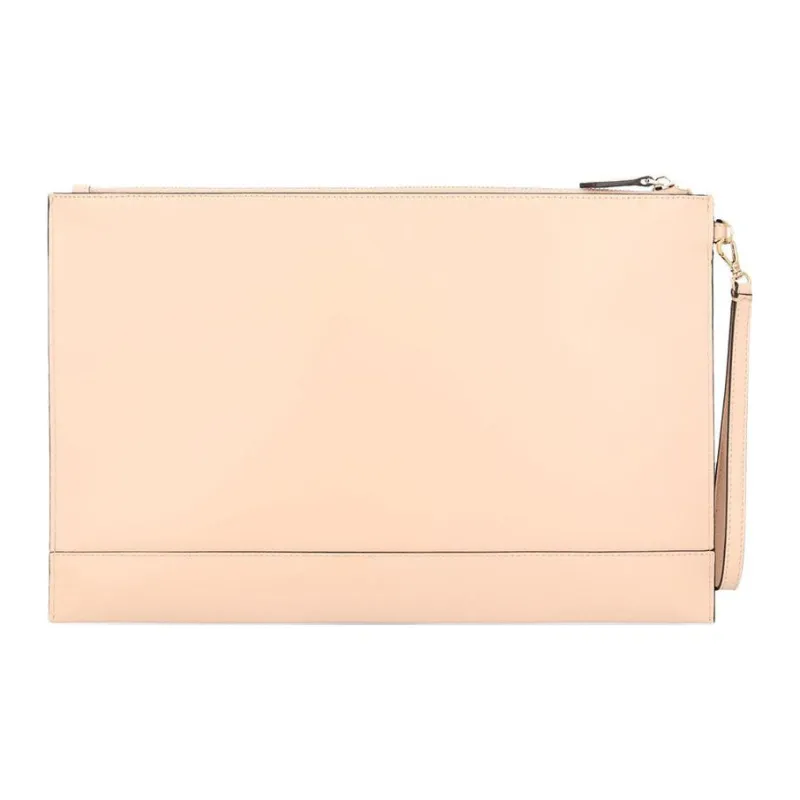 FENDI Leather Clutch Large Size Women's Pink-1