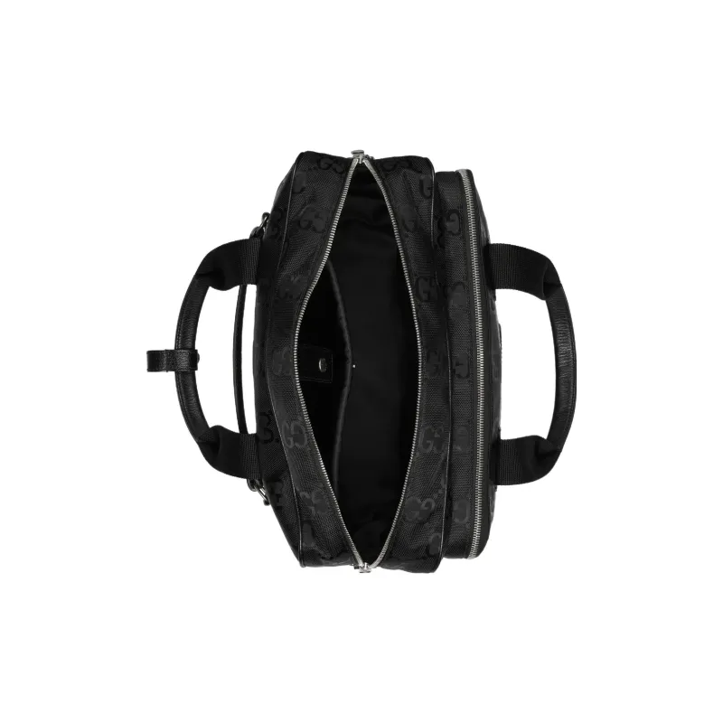 GUCCI Off The Grid Nylon Briefcase, Portable Crossbody Bag, Shoulder Bag Men's Black-4