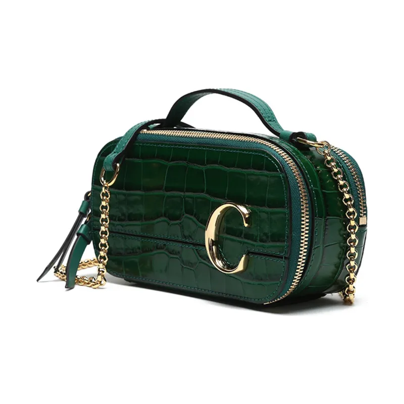 Chloe Chloé Bags Cow Leather Dressing Bag, Shoulder Bag, Crossbody Bag, Handbag Mini Women's Wood Green-1