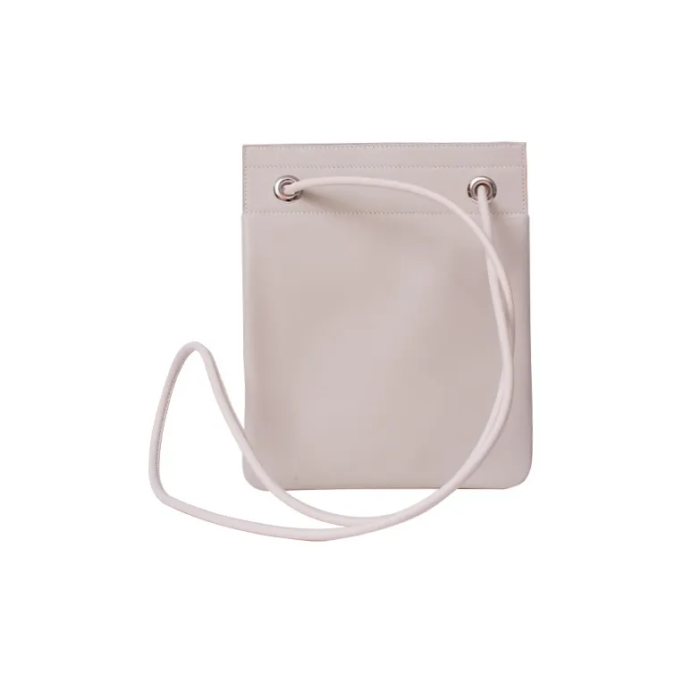 HERMES Aline Leather Backpack, Crossbody Bag, Shoulder Bag Unisex Cream White-1