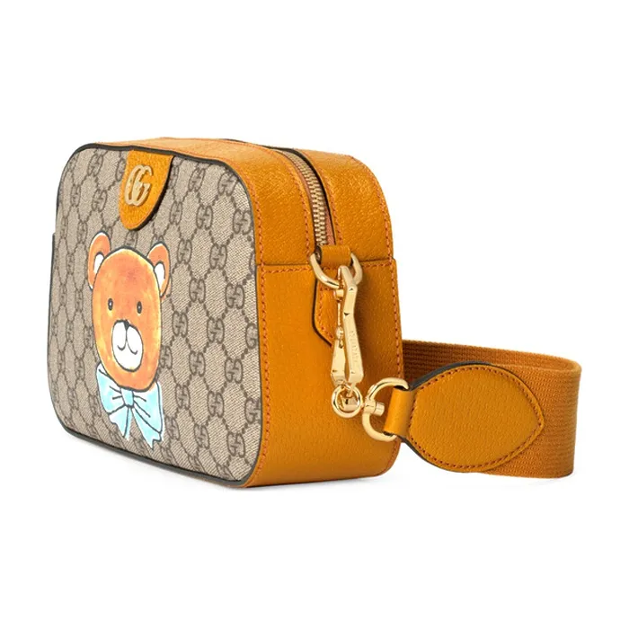 GUCCI KAI Collaboration Canvas With Leather Messenger Bag, Camera Bag, Shoulder Bag, Crossbody Bag Unisex-1