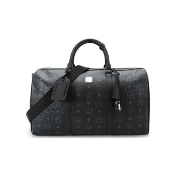 MCM Canvas With Nappa Leather Travel Bag Unisex