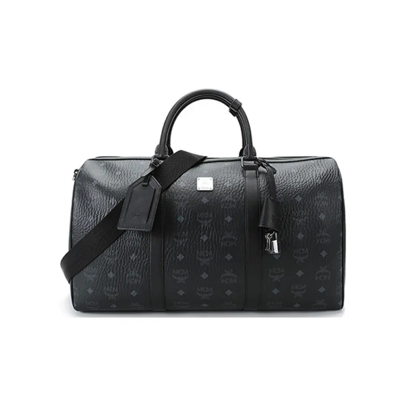MCM Canvas With Nappa Leather Travel Bag Unisex-0