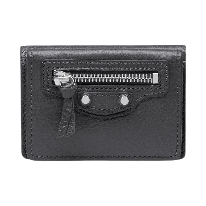 Balenciaga Sheepskin Wallet Women's Gray-0