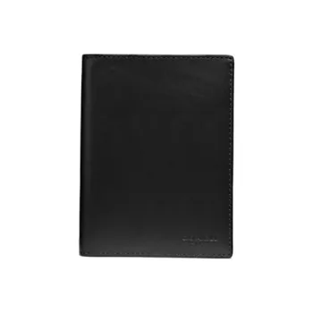 COACH Passport Case Calfskin Passport And Card Holder Unisex Black