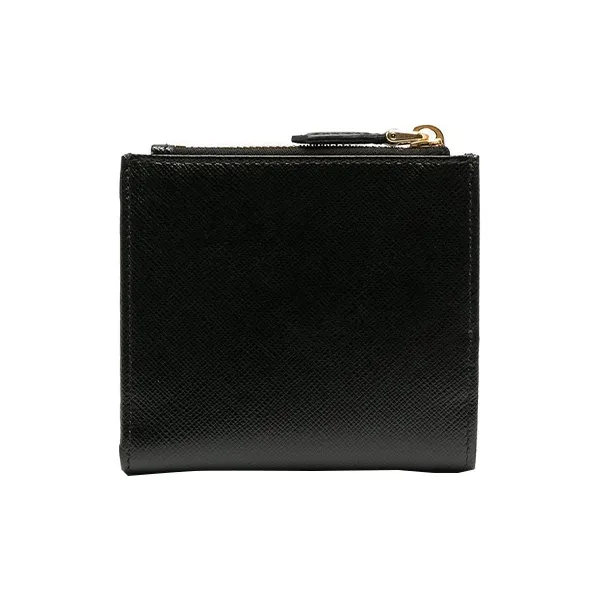 PRADA Leather Coin Purses Wallets Men's Black-1