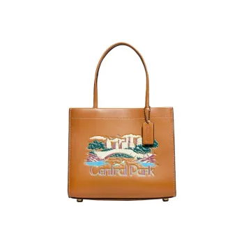 COACH Cashin Leather Tote Bag Shopping Bag Handbag Shoulder Bag Crossbody Bag Small Size Women's Orange