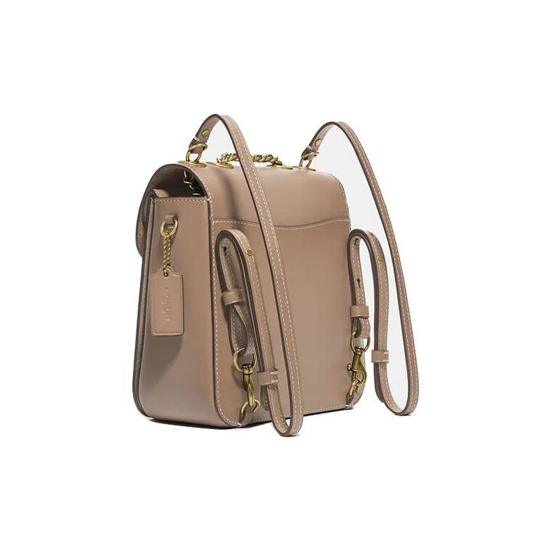 COACH Madison Cow Leather Backpack Shoulder Bag Crossbody Bag Small Size Women's Nude Brown-1