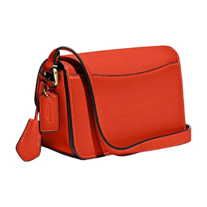 COACH Studio Cow Leather Crossbody Bag Trumpets Women's Orange Red-1