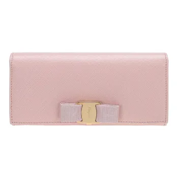 FERRAGAMO Cow Leather Wallet Women's Cotton Candy Pink