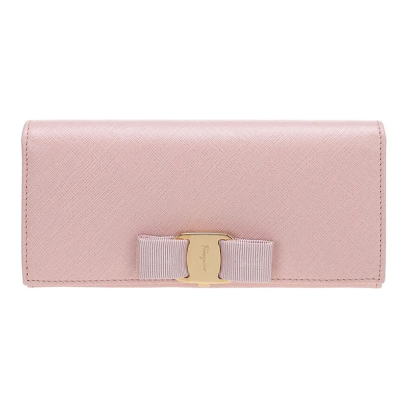 FERRAGAMO Cow Leather Wallet Women's Cotton Candy Pink-0