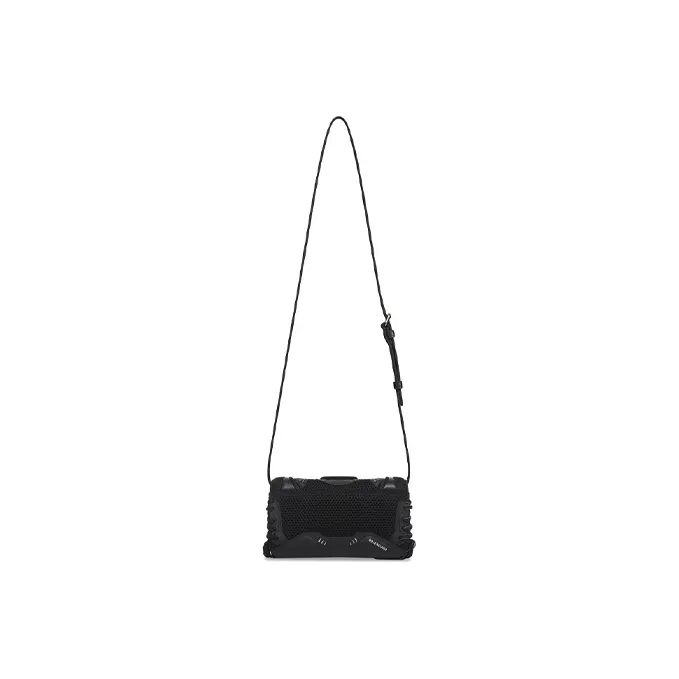Balenciaga Fabric With Leather Cell Phone Pouch, Shoulder Bag, Crossbody Bag Regular Women's Black-3