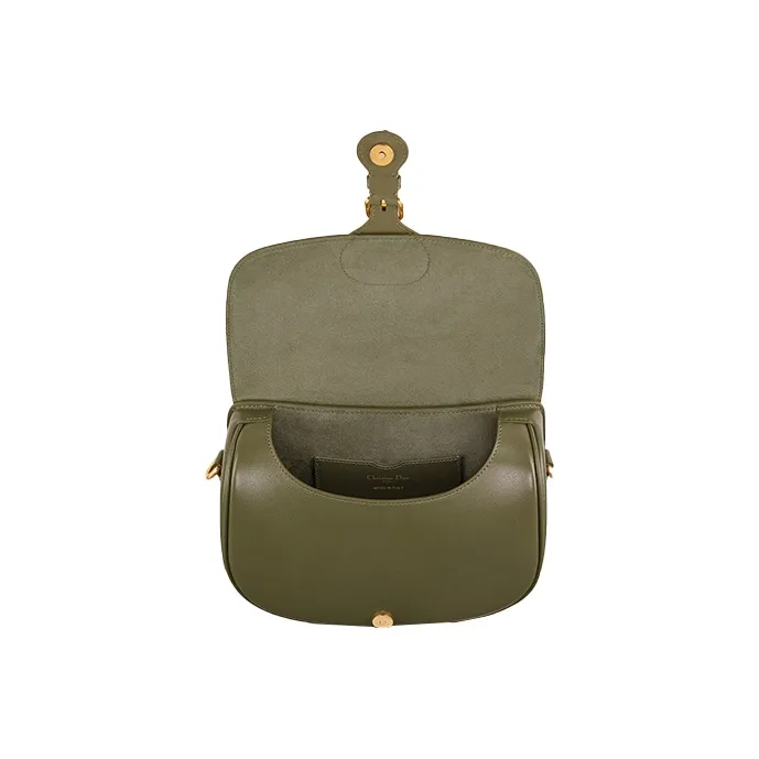 DIOR Bobby Smooth Finish Calfskin Shoulder Bag Crossbody Bag Medium Size Women's Pine Green Color-3