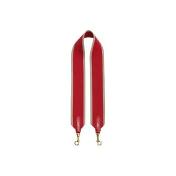 CELINE Fabric And Calfskin Bag Straps Women's Red/Natural