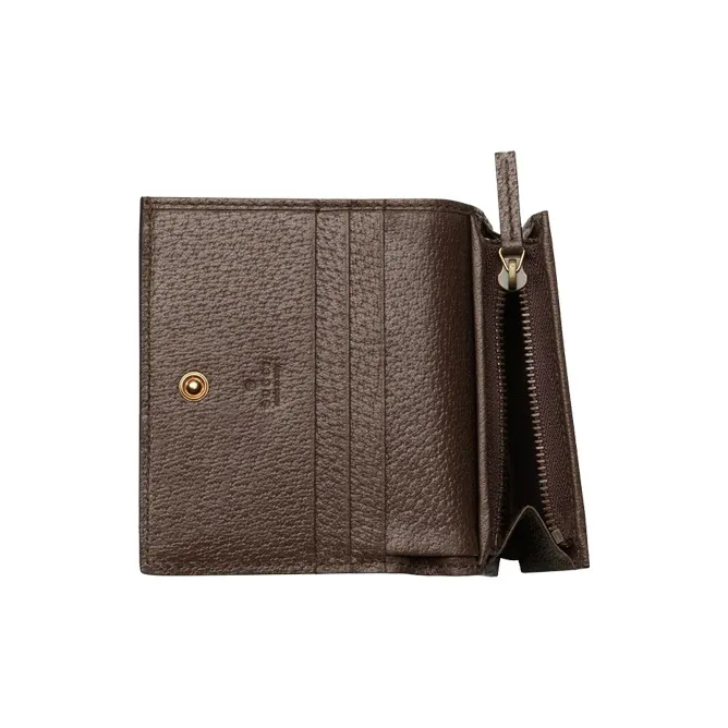 GUCCI Canvas Leather Binding Canvas Bag, Wallet, Card Holder Women's Brown & Multicolor-5