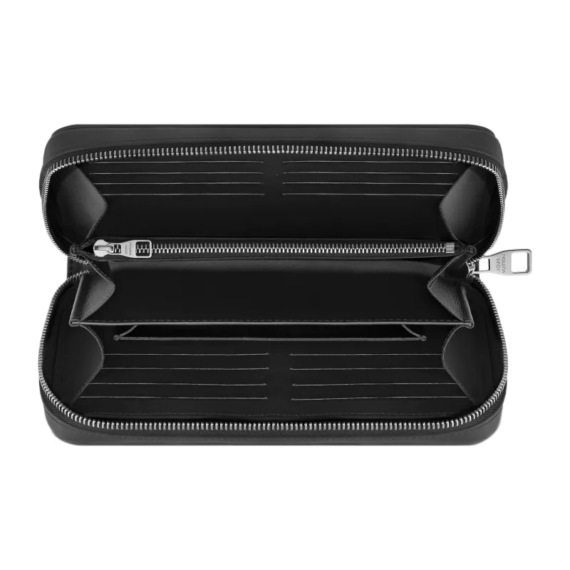 LOUIS VUITTON Infini Leather Cow Leather Lining Clutch Wallet Tubas Men's Black-3