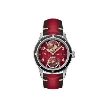 MONTBLANC Automatic Mechanical Movement Men's Watches Watch 42mm Red Watch Dial Cowhide Strap