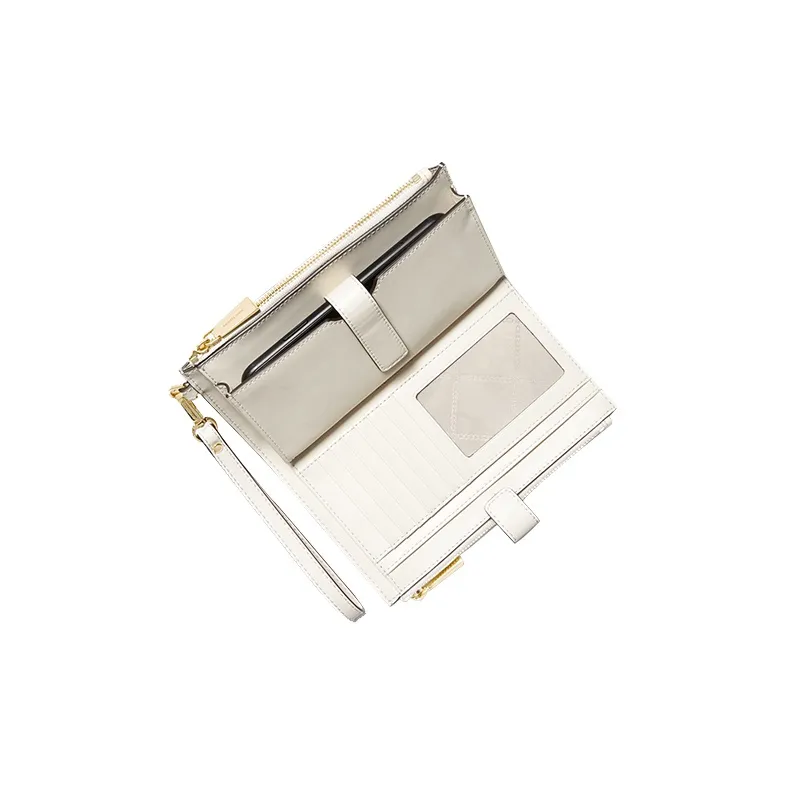 MICHAEL KORS MICHAEL KORS Handbag Collection Jet Set Cow Leather Clutch Women's Cream & Red Multicolor-1
