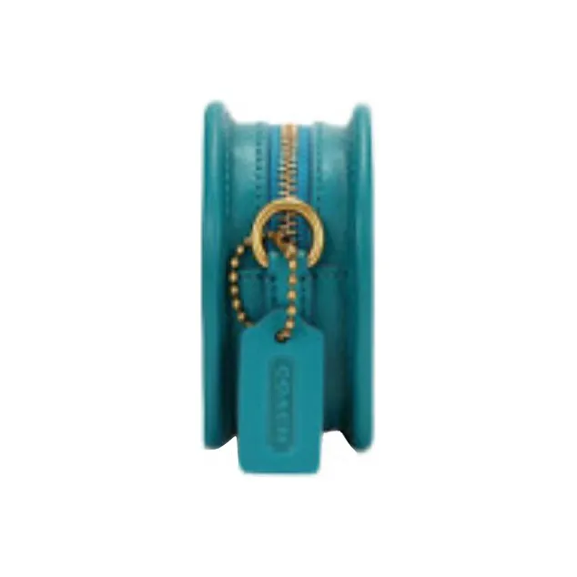 COACH Georgie Leather Wine God Bag Shoulder Bag Crossbody Bag Small Size Women's Turquoise-2