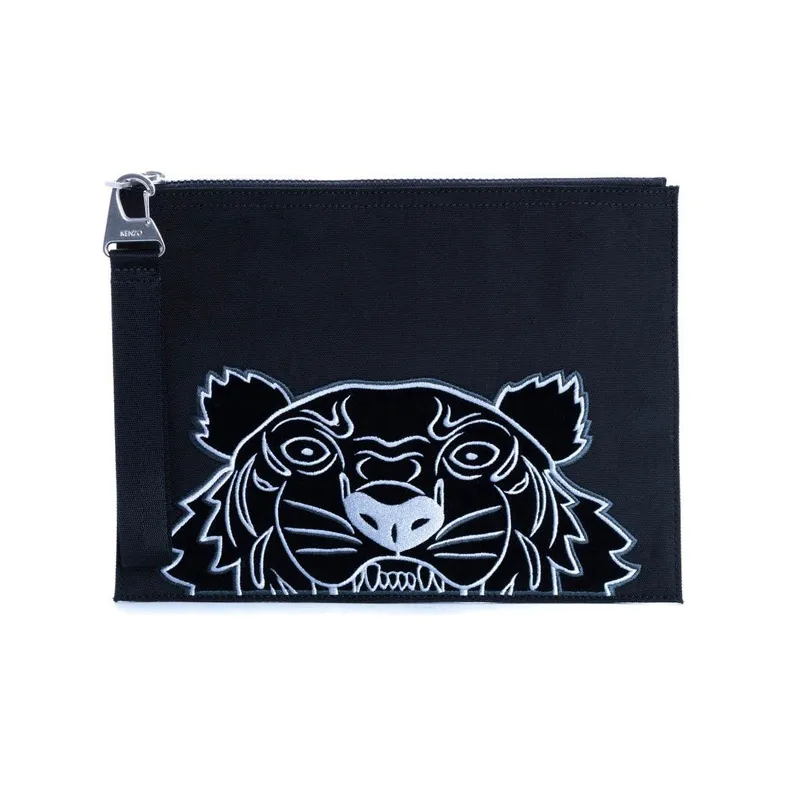 KENZO Nylon Handbag Clutches Regular Unisex Navy-0