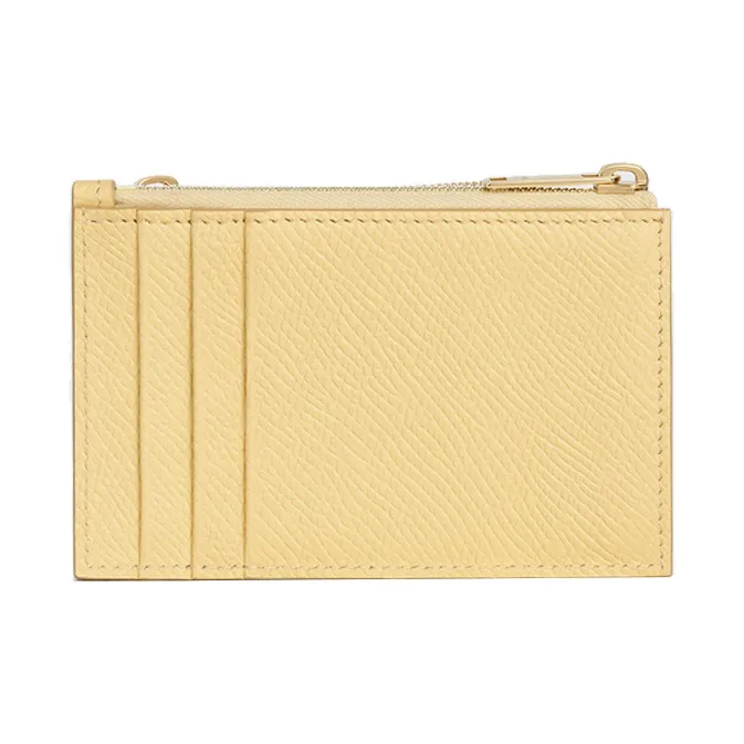 CELINE Grained Calfskin Card Holder Women's Blossom Pink-2