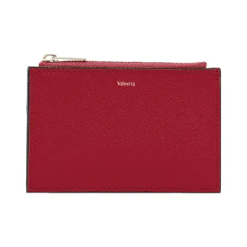 Valextra Cow Leather Coin Purse Women's Red
